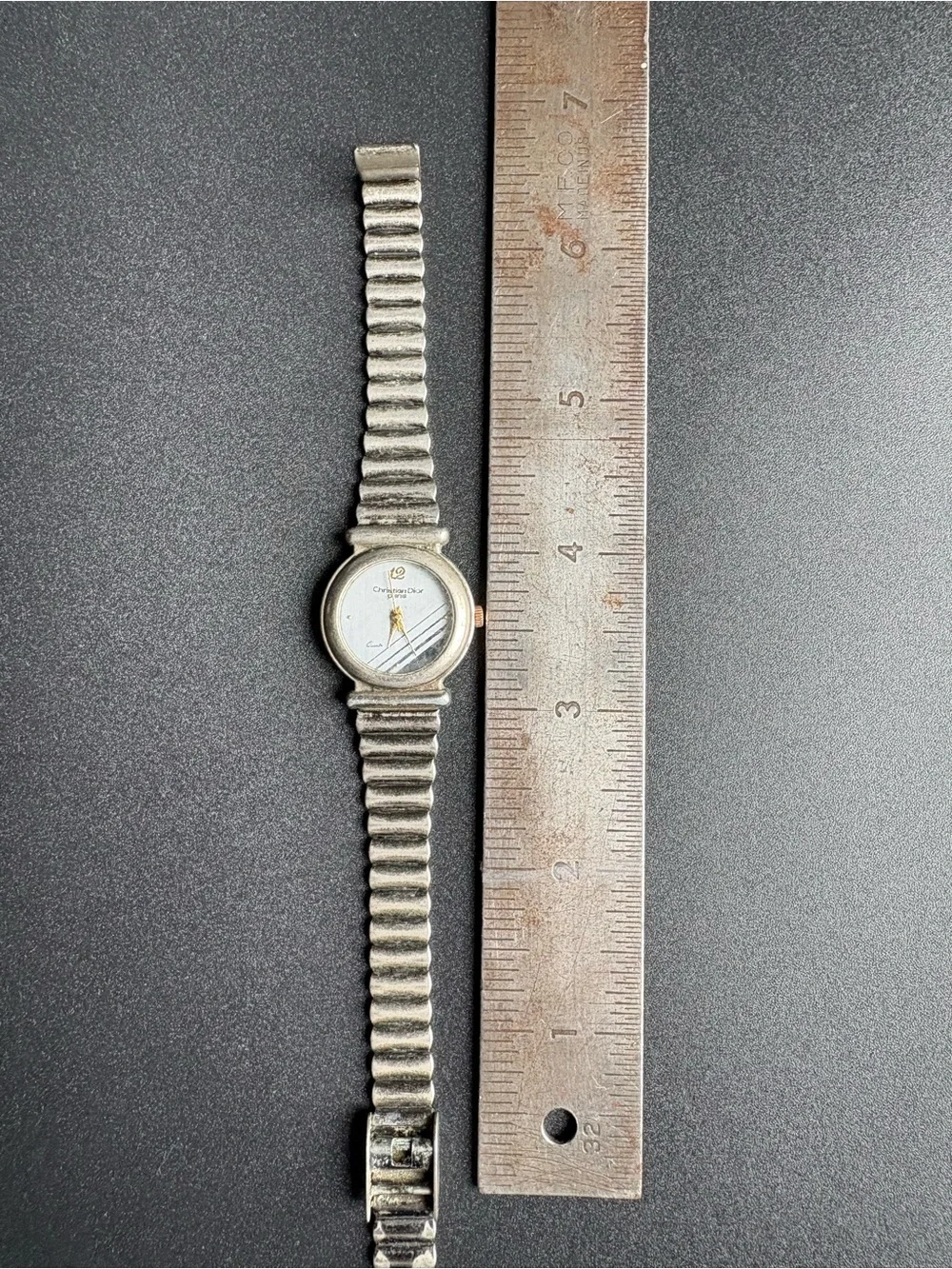Dior Women’s Vintage Silver and Gold-Tone Round‎ Dial Bracelet Watch